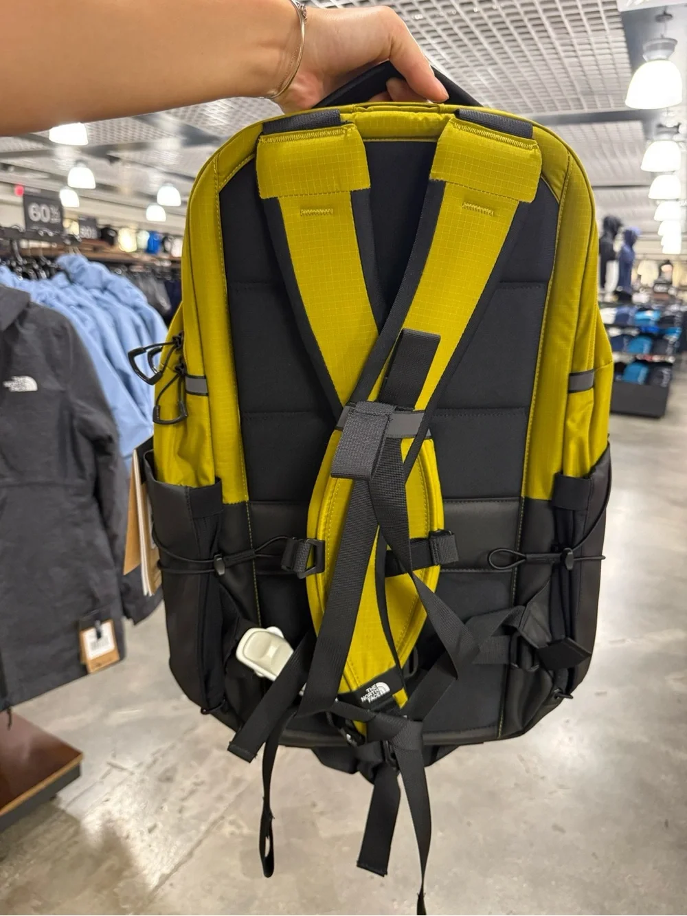 NWT！The North Face Yellow-Green & Black Daypack Backpack